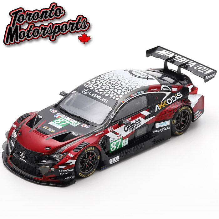 ミニカー Lexus RC F GT3 AKKODIS ASP TEAM 2024 2025 Lexus RC F LMGT3 AKKODIS ASP TEAM #87 Umbrarescu/Lopez/Schmid