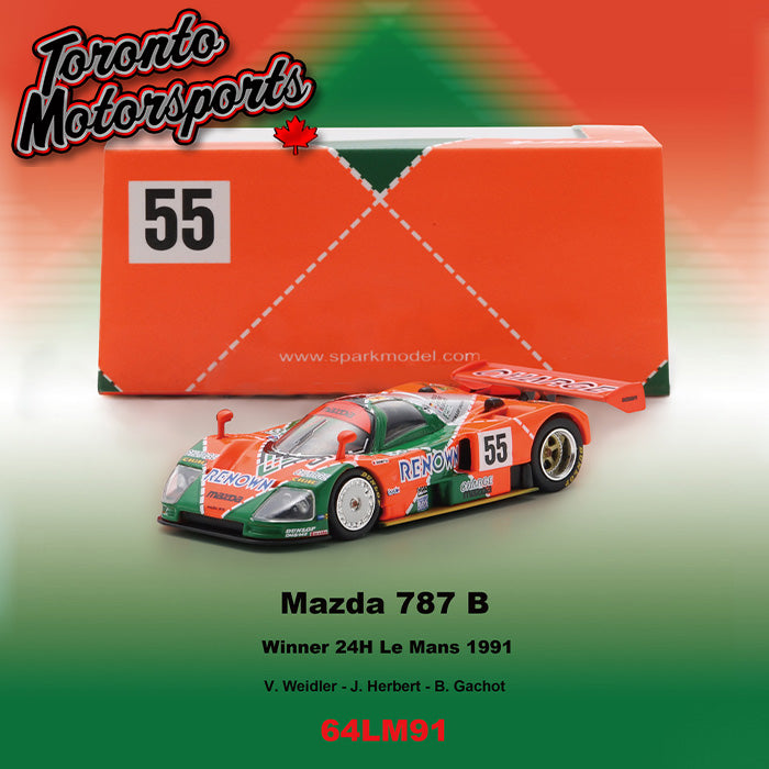 レーシングカー　バットマンクラシック 1991 Mazda 787 B #52 V. Weidler/J. Herbert/B. Gachot - WINNER 24HR