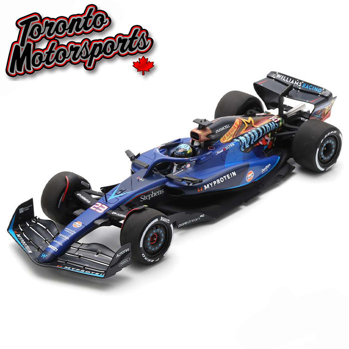 2023 Williams F1 FW45 #23 Alex Albon – Las Vegas GP 1:18 Scale by