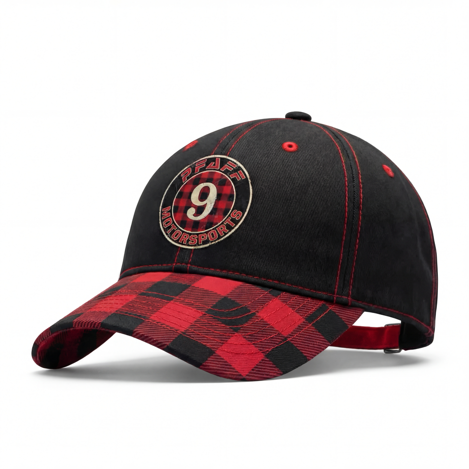 Pfaff Motorsports Low Profile Vintage TEAM CAP - Black/Plaid - PFAFF26-313