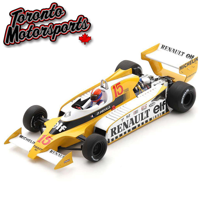 .1979 Renault RS11 #15 J.P. Jabouille - WINNER French GP 1:18 Scale by Spark #SPA180590 (18S590)