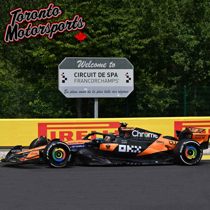 2025 McLaren MCL39 F1 #81 Oscar Piastri WINNER Belgian GP 1:18 Scale by Spark #18S1112