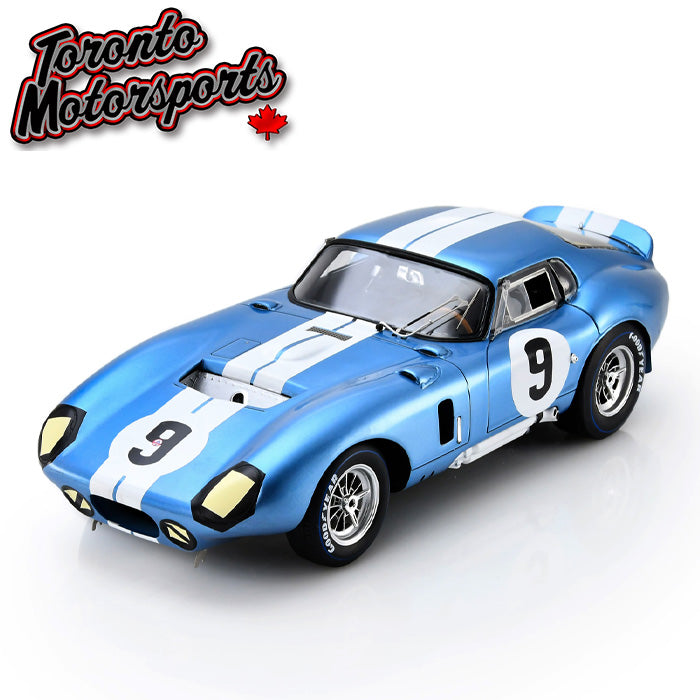 1965 Shelby Cobra Daytona Coupe #9 "Dan" - "Jerry" (D. Gurney – J. Grant) - Le Mans 24Hr 1:18 Scale by Spark #18S1222