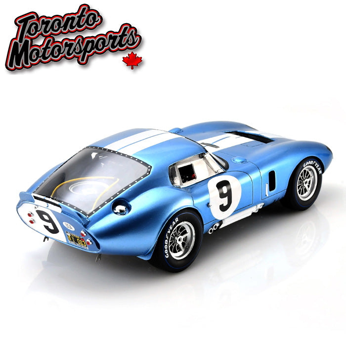 1965 Shelby Cobra Daytona Coupe #9 "Dan" - "Jerry" (D. Gurney – J. Grant) - Le Mans 24Hr 1:18 Scale by Spark #18S1222