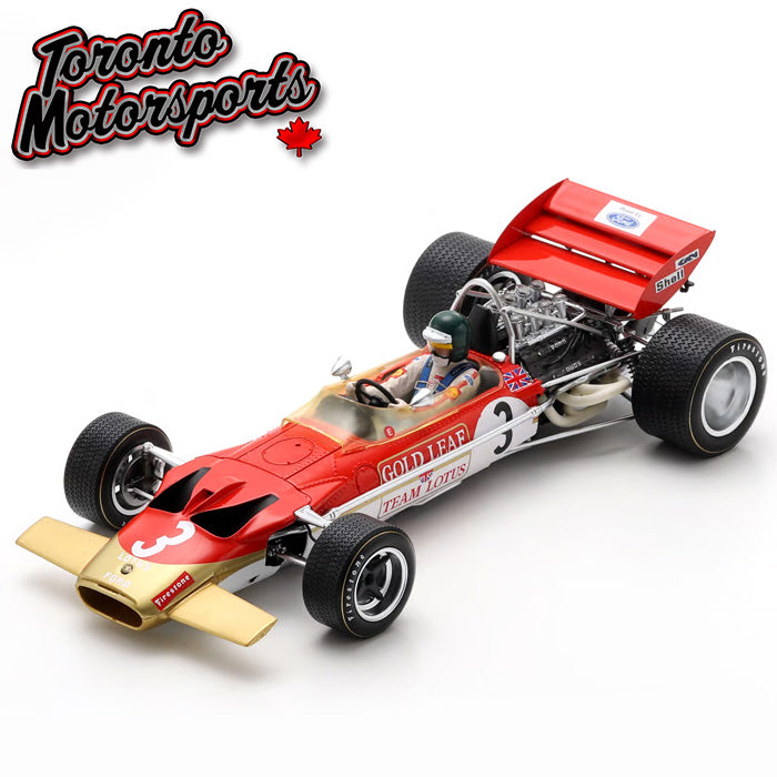 1970 Lotus 49C #3 Jochen Rindt  - WORLD CHAMPION - WINNER Monaco GP 1:18 Scale by Spark #SPA180680 (18S680)