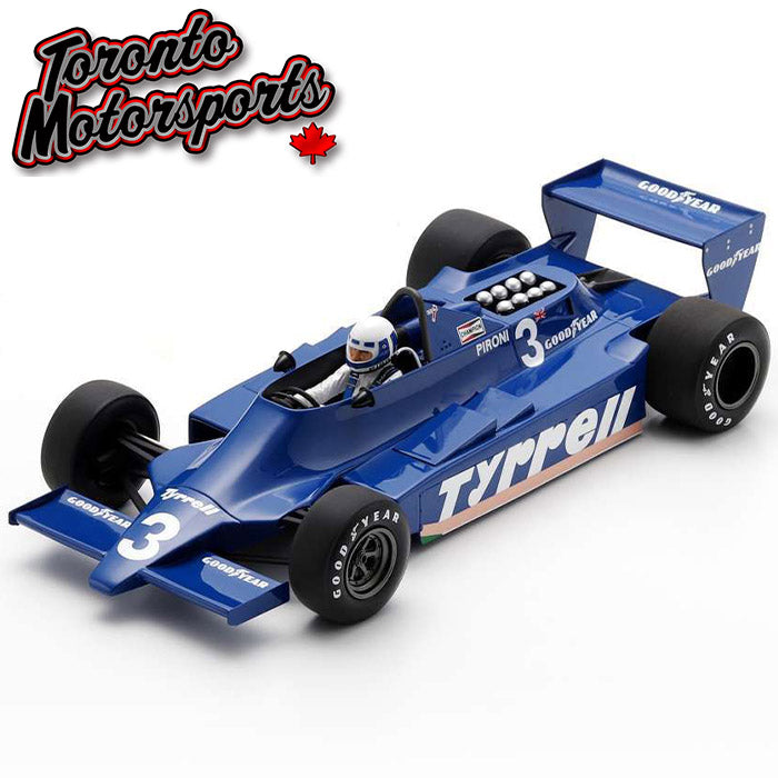 1979 Tyrrell 009 #3 Didier Pironi – Brazil GP 1:18 Scale by Spark #SPA180742 (18S742)
