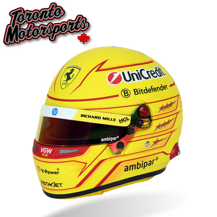 2025 Lewis Hamilton Ferrari F1 Formula One Replica Helmet - EXACT SCALE REPLICA 1:2 Scale - Size of a Grapefruit #HEL-LH25