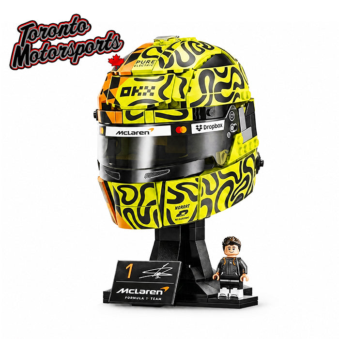 Lando Norris McLaren 1000th GP F1 Helmet with Figure Set - by Lego #43023