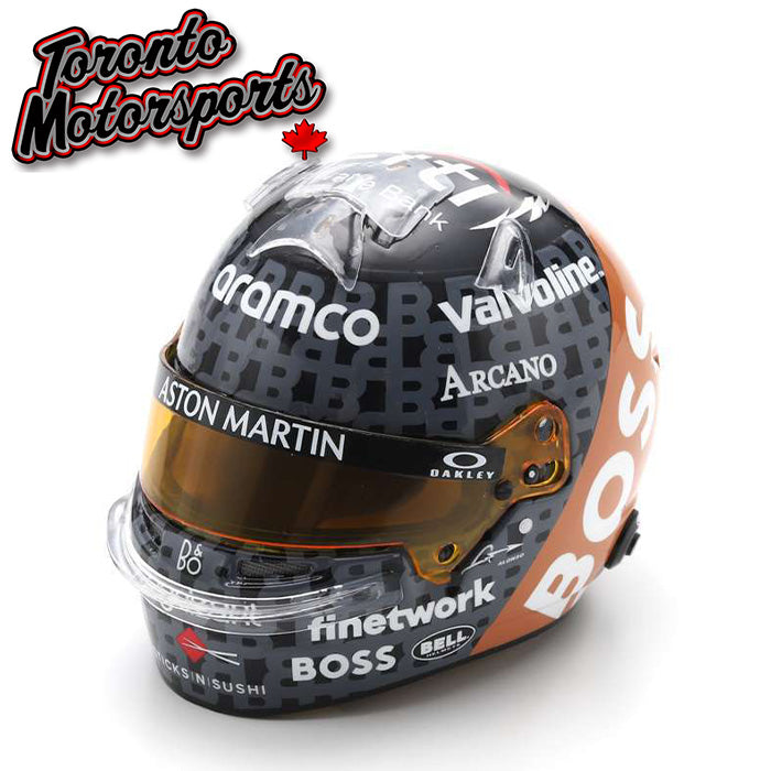 .2024 Fernando Alonso Aston Martin - British GP - F1 Replica Helmet - 1:5 Scale by Spark #SPA5HF164 (5HF164)