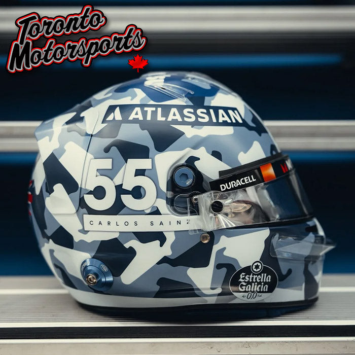 2025 Carlos Sainz - Williams Racing - British GP - F1 Replica Helmet - 1:5 Scale by Spark #5HF218