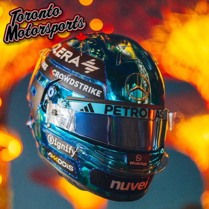 2025 George Russell - Mercedes-AMG PETRONAS - Singapore GP - F1 Replica Helmet - 1:5 Scale by Spark #5HF223