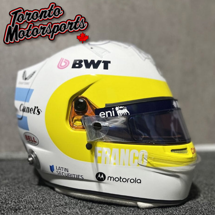 2025 Franco Colapinto - BWT Alpine - US GP - F1 Replica Helmet - 1:5 Scale by Spark #5HF227