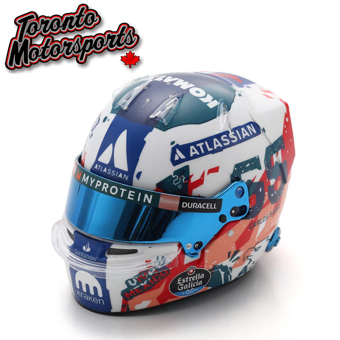 2025 Carlos Sainz - Williams Racing - Mexican GP - F1 Replica Helmet - 1:5 Scale by Spark #5HF234