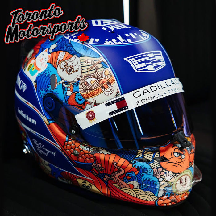 2026 Valtteri Bottas - Cadillac Formula 1 Team - Japanese GP -  F1 Replica Helmet - 1:5 Scale by Spark #5HF259