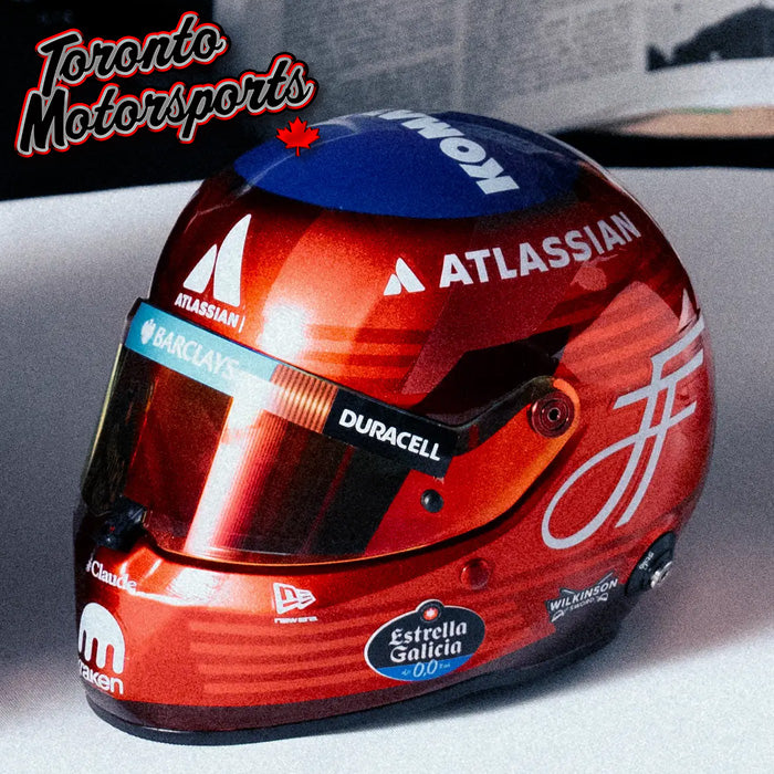 2026 Carlos Sainz - Atlassian Williams Formula 1 Team - British GP -  F1 Replica Helmet - 1:5 Scale by Spark #5HF268