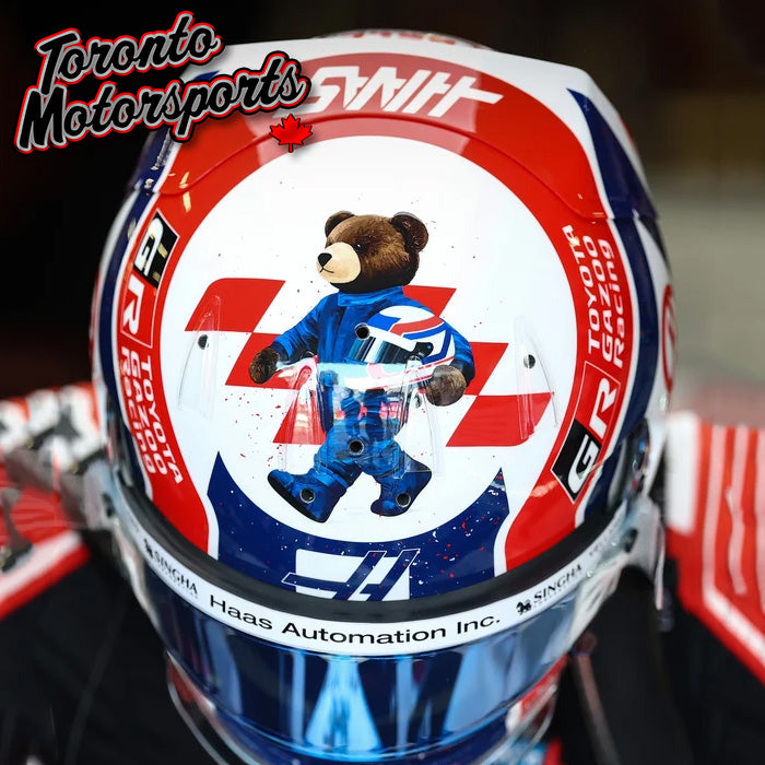 2026 Ollie Bearman - MoneyGram Haas Formula 1 Team - British GP -  F1 Replica Helmet - 1:5 Scale by Spark #5HF272