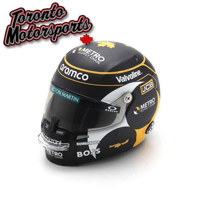 .2024 Lance Stroll Aston Martin - Canadian GP - F1 Replica Helmet - 1:5 Scale by Spark #5HSP116 (5HF116)