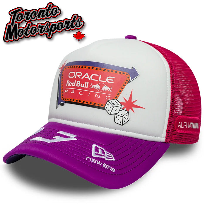 2026 Red Bull Racing F1 Max Verstappen #3 - Vegas GP Special Edition Team Hat New Era 9Seventy - Pink/Purple - Officially Licensed #60955769