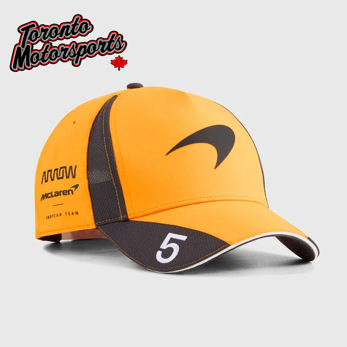 2026 Pato O'Ward Arrow McLaren IndyCar - Team Puma Baseball Hat - Papaya - Officially Licensed #701242292001