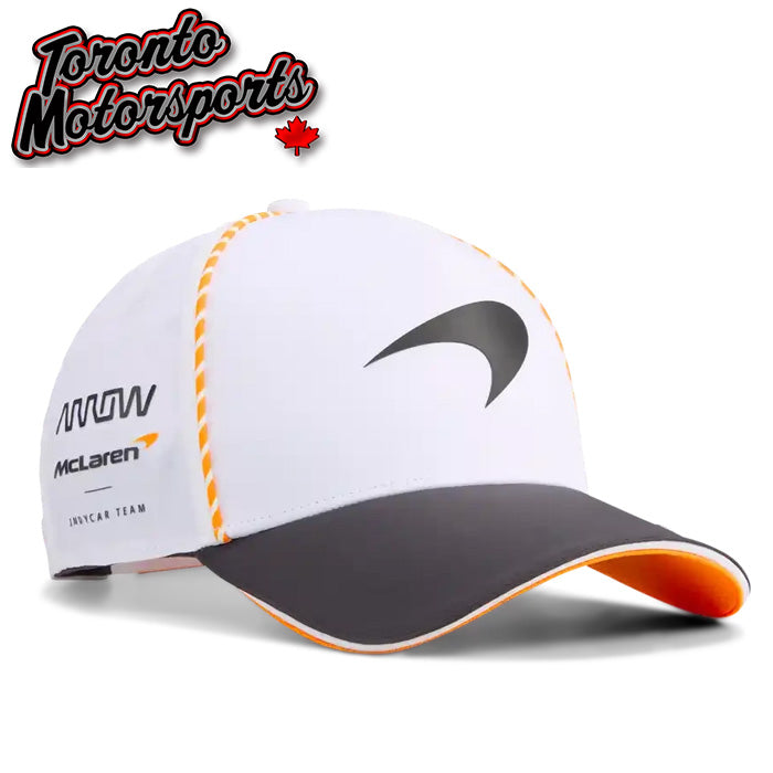 2026 Arrow McLaren Indy Car Special Edition Indianapolis 500 Team Hat - Puma White - Officially Licensed #701242984-001-801