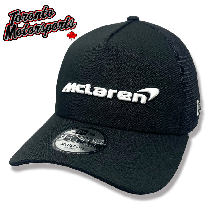 .McLaren Wordmark (Black) - NEW ERA 9FORTY Trucker Cap Officially Licensed #MCL-70786911