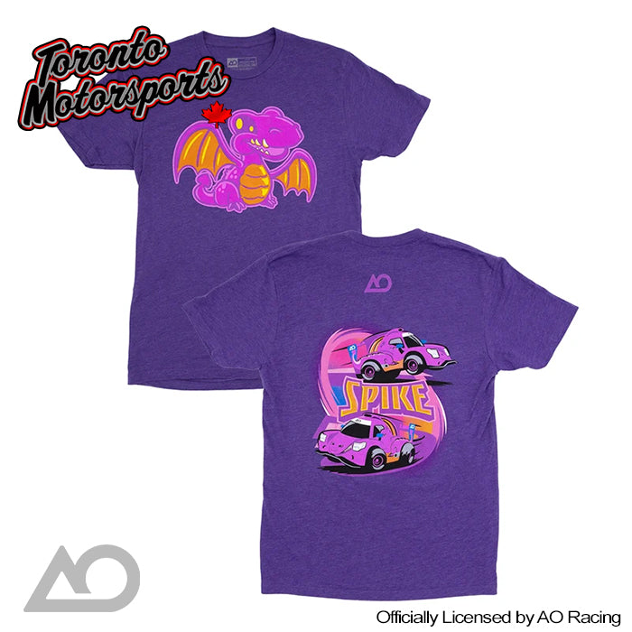 AO Racing Official YOUTH Spike Cartoon Tee - Purple Rush #AO-T20262YOUTH