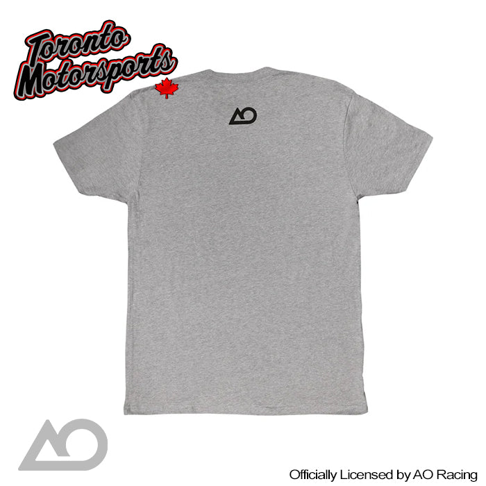 AO Racing Official Adult Dual Character Tee - Heather Grey #AO-T20264