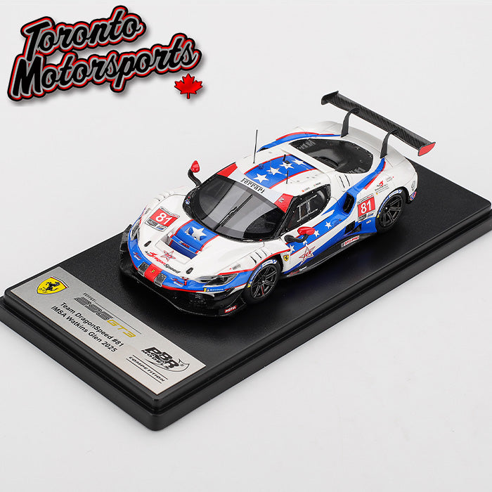 2025 Ferrari 296 GT3 Dragon Speed #81 Costa/Rigon – IMSA Watkins Glen 1:43 Scale by BBR #CS021