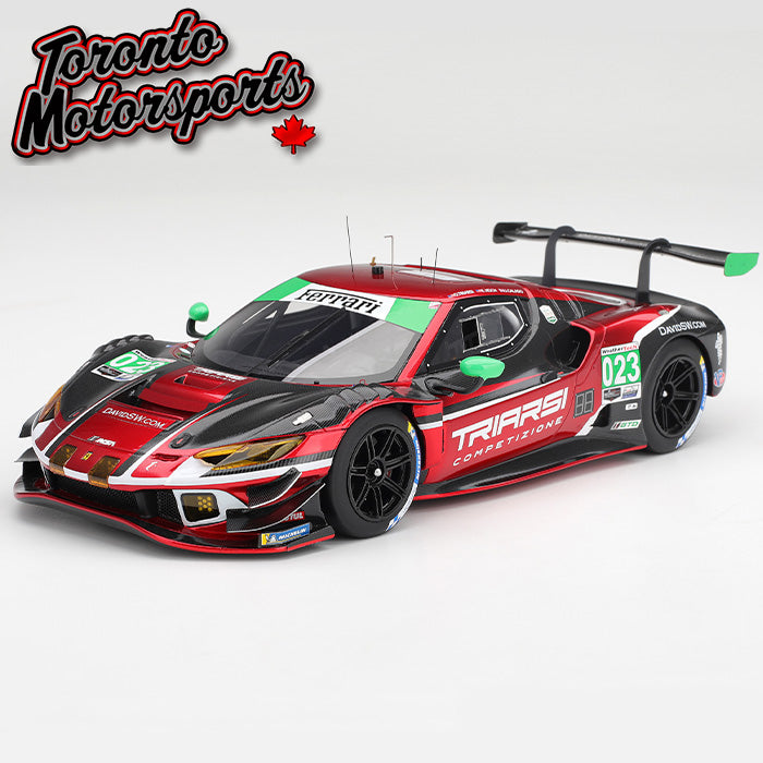 2025 Ferrari 296 GT3 Triarsi Competizione #023 Triarsi/Koch/Calado – IMSA Petit Le Mans 1:18 Scale by BBR #CS18023