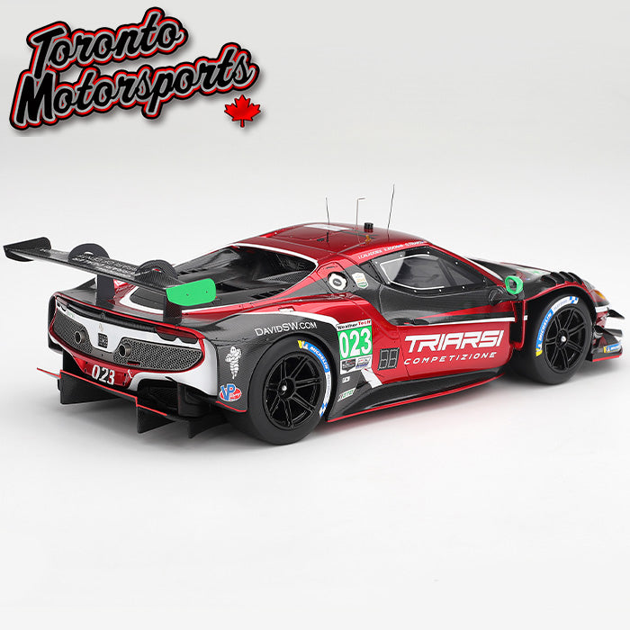 2025 Ferrari 296 GT3 Triarsi Competizione #023 Triarsi/Koch/Calado – IMSA Petit Le Mans 1:18 Scale by BBR #CS18023