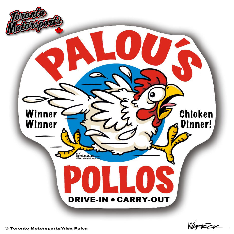 Alex Palou 'Palou's Pollos' -  Die Cut Vinyl Sticker #DECAL-PALOUP (125)