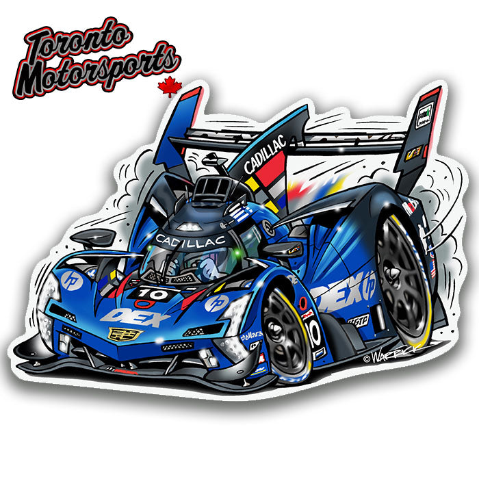 Wayne Taylor Racing Acura #10 IMSA CarTOON - Vinyl Decal #DECAL-WTR10 (30)
