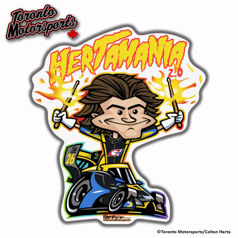 Colton Herta 'Hertamania CarTOON' - IndyTOON Die Cut Vinyl Sticker #DECAL-CHCARTOON2022 (131)
