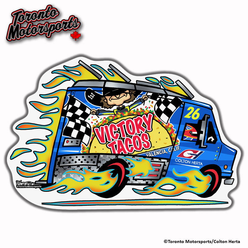 Colton Herta 2021 'Victory Taco Truck' - IndyTOON Die Cut Vinyl Sticker #DECAL-CHTACOTRUCK2021 (124)