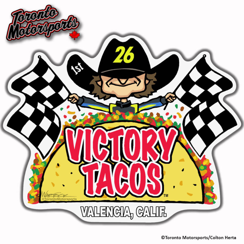 Colton Herta 2021 'Victory Taco' - IndyTOON Die Cut Vinyl Sticker #DECAL-CHVT2021 (130)