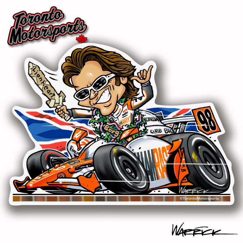 Dan Wheldon Indy 500 -  Die Cut Vinyl Sticker #DECAL-DW500 (85)