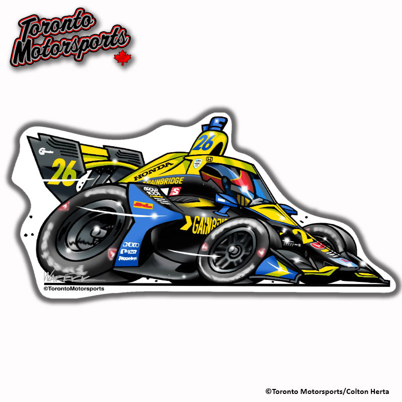 Colton Herta 2021 'On Track' - IndyTOON Die Cut Vinyl Sticker #DECAL-HERTAOT2021 (149)