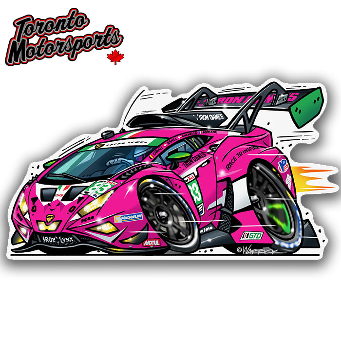 Lamborghini Huracán GT3 EVO2 #83 Iron Dames IMSA - Vinyl Decal  #DECAL-ILYNX83 (70)