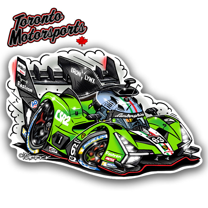 Lamborghini SC63 #63 Iron Lynx IMSA - Vinyl Decal  #DECAL-ILYNX63 (71)