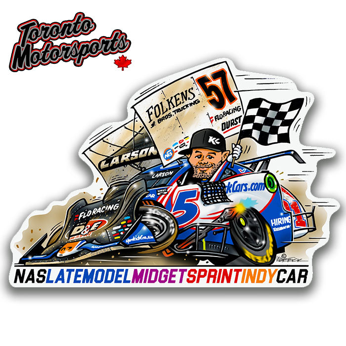 Kyle Larson CarTOON - Vinyl Decal #DECAL-LAWSONMIX (168)