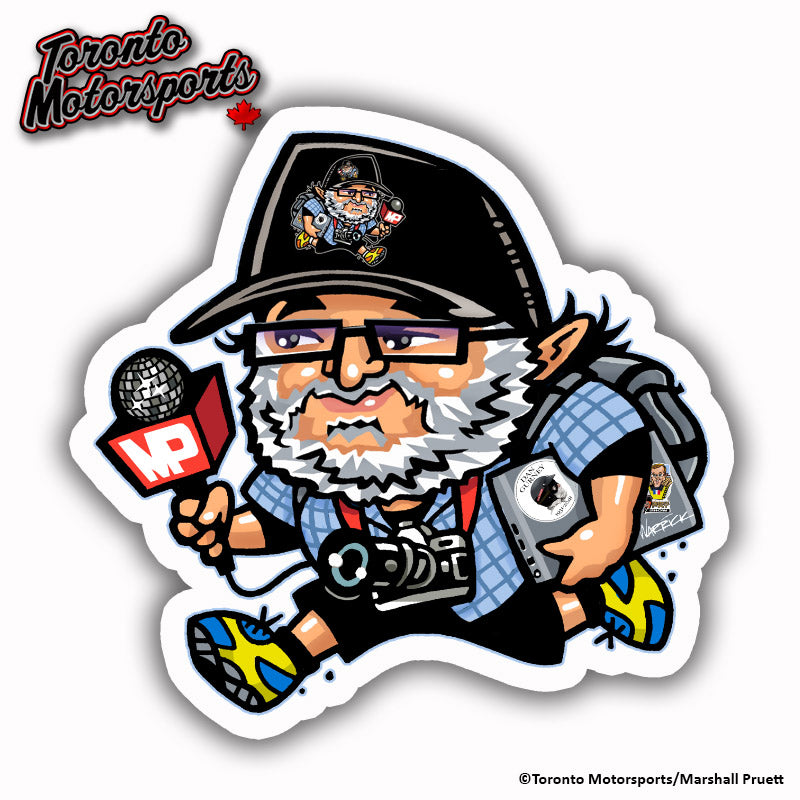 Marshall Pruett "Running Marshall 2021" - IndyTOON Die Cut Vinyl Sticker #DECAL-MPDISCO2021 (174)