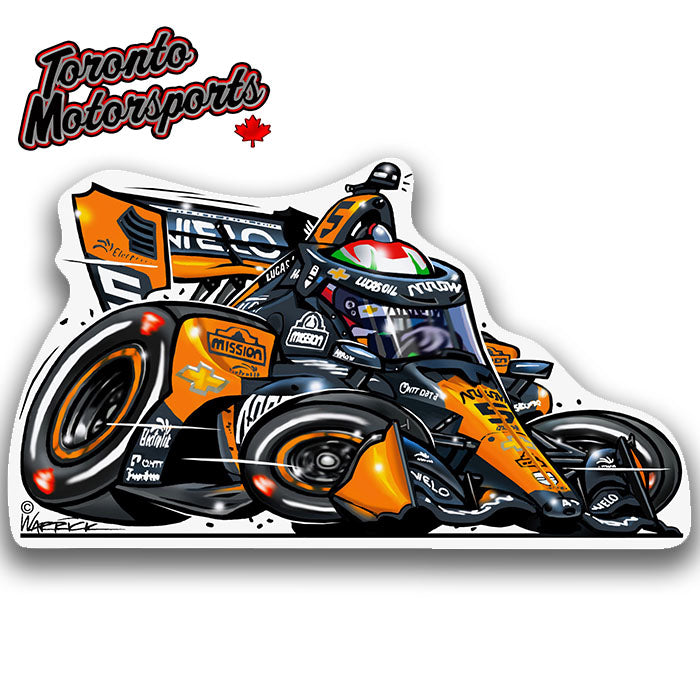 Pato O'Ward Arrow McLaren IndyCar CarTOON - Vinyl Decal  #DECAL-PATO24 (173)