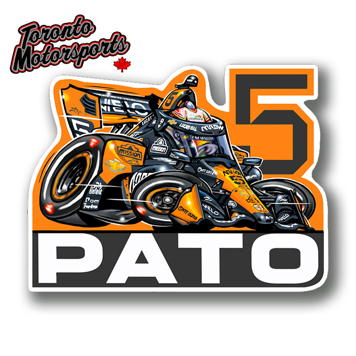 Pato O'Ward McLaren IndyCar CarTOON - Vinyl Decal #DECAL-PATO25 (187)