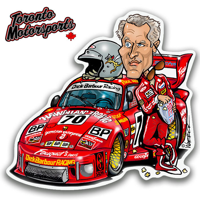 Porsche 935 #70 Paul Newman IMSA CarTOON - Vinyl Decal #DECAL-PNBARBOUR (167)