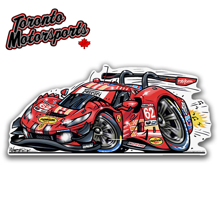 Ferrari 296 GT3 #62 Risi Competizione IMSA - Vinyl Decal #DECAL-RISI62 (109)