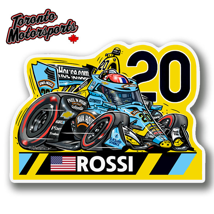 Alexander Rossi ECR IndyCar CarTOON - Vinyl Decal #DECAL-ROSSI25 (186)