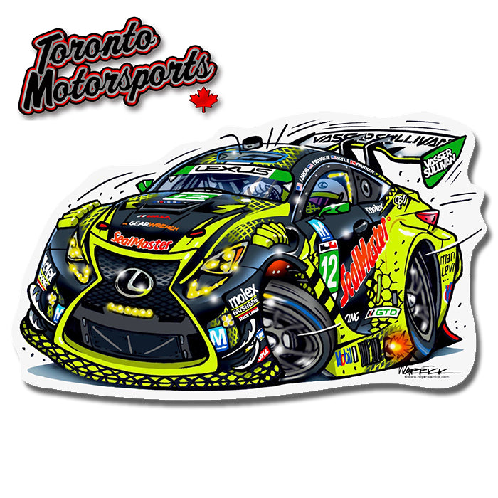 Lexus RC F GT3 #12 Vasser Sullivan CarTOON - Vinyl Decal  #DECAL-VS12 (20)