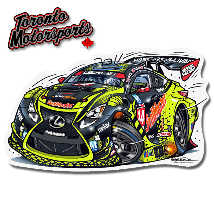 Lexus RC F GT3 #14 Vasser Sullivan CarTOON - Vinyl Decal  #DECAL-VS14 (21)
