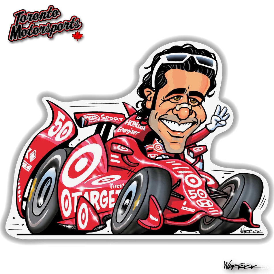 Dario Franchitti 'Indy 500' IndyTOON -  Die Cut Vinyl Sticker #DECAL-DFINDY500 (92)