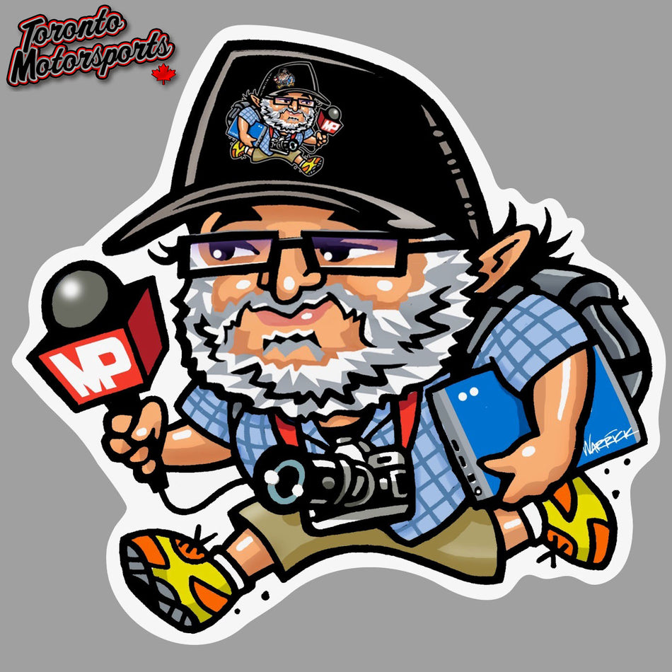 Marshall Pruett "Happy" - IndyTOON Die Cut Vinyl Sticker #DECAL-MPHAPPY (122)